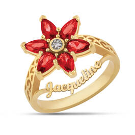 Personalized Birthstone Bloom Ring 10871 0013 g july