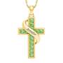 Personalized Birthstone Cross Pendant 5657 001 3 8