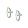 The Birthstone Diamond Cross Hoops 11446 0017 l december