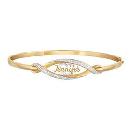Personalized Diamond Heart Bangle 1918 007 4 1