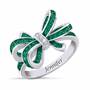 Birthstone  Diamond Bow Ring 1876 001 7 5