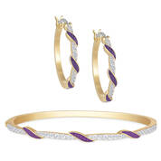 Birthstone Swirl Bracelet with FREE Earrings 11615 0012 b february