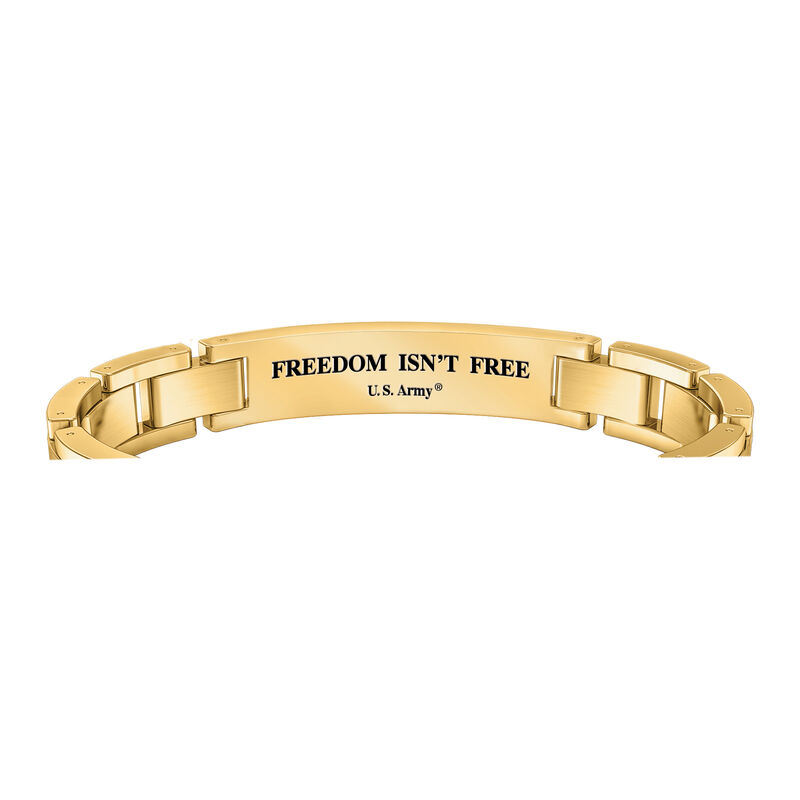 Freedom Isnt Free US Army Diamond Patriot Bracelet 5958 0258 b reverse