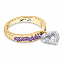 Birthstone  Diamond Charm Ring 2145 002 8 6