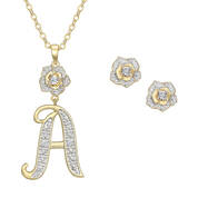 Diamond Rose Initial Pendant 12023 0016 a main