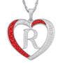 Personalized Diamond Initial Heart Pendant 10926 0018 r initial R