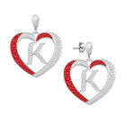 Diamond Initial Heart Earrings 10926 0026 k initial k
