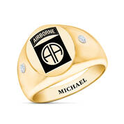 Personalized Army Unit Insignia Diamond Ring 12272 0071 a main