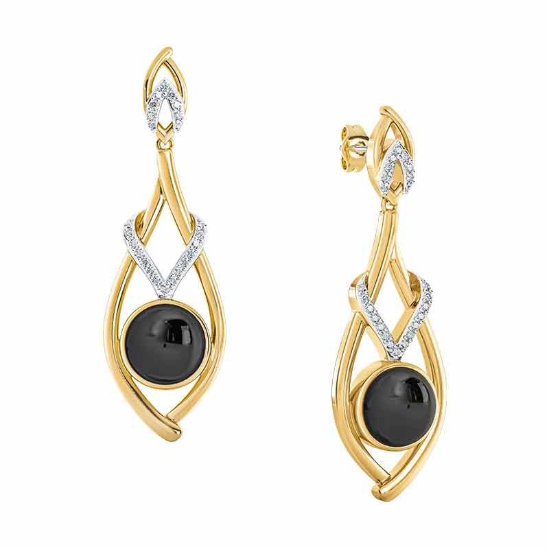onyx teardrop earrings