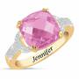 Birthstone & Diamond Ring, Birthstone Diamond Ring 1159 001 5 10
