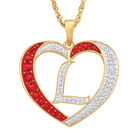 For My Daughter Diamond Initial Heart Pendant 10119 0015 a l initial