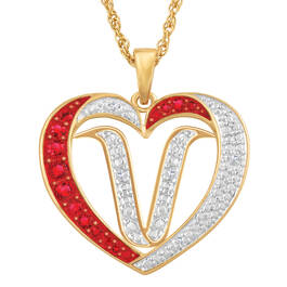 Personalized Diamond Initial Heart Pendant with FREE Poem Card 2300 0060 v initial