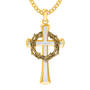 Personalized Crown of Thorns Diamond Cross Pendant, Crown of Thorns Diamond Cross Pendant 5933 0050 b front