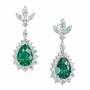 Emerald Allure Simulated Emerald and Diamond Earrings 6020 001 1 1