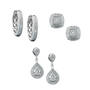 Silver Diamond Earring Set 11610 0017 a main