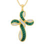 Heavens Blessing Diamond Birthstone Cross Pendant 6985 0014 e may