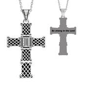 Be Strong Birthstone Cross Pendant 6524 0020 a main april