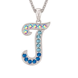 Blue Wave Initial Pendant 11569 0018 c intial