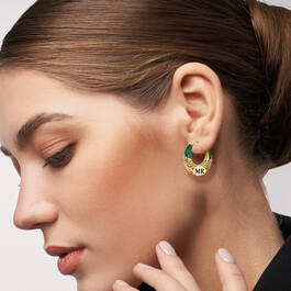 Birthstone Initial Hoops 11897 0011 o model