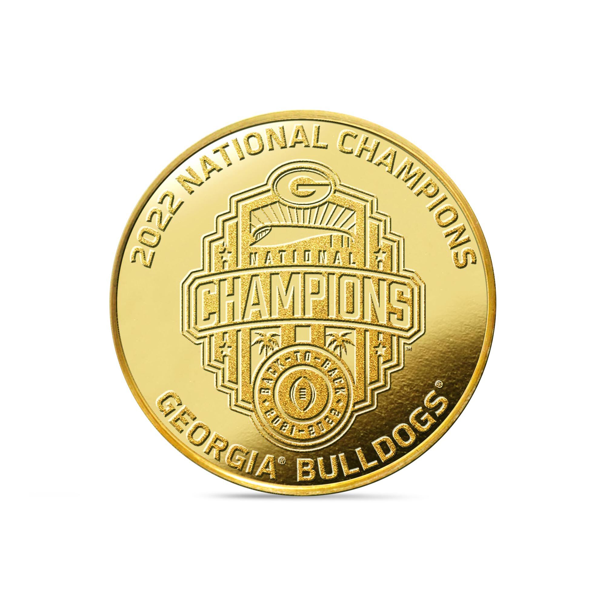 Georgia Bulldogs 2022 National Champions Framed Commemorative 4393 0478 b coin