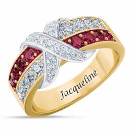 Birthstone Beauty Diamond Kiss Ring 6503 001 7 1