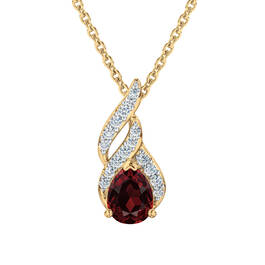 Genuine Birthstone & Diamond Pendant 12324 0012 a main