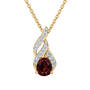 Genuine Birthstone & Diamond Pendant 12324 0012 a main