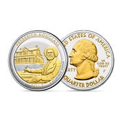 Platinum and Gold Highlighted Land of the Free Quarters 11129 0011 a DC