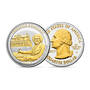 Platinum and Gold Highlighted Land of the Free Quarters 11129 0011 a DC