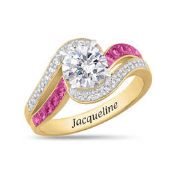 Personalized Two Carat Birthstone Ring 11258 0014 j october
