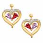 Forever Together Birthstone  Diamond Heart Earrings 9782 011 2 1