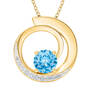 Genuine Birthstone & Diamond Swirl Pendant, Birthstone Galaxy Pendant 11165 0016 l december