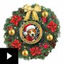 Happy Howlidays Personalized Lighted Christmas Wreath--Beagle, , video-thumb