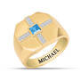 Holy Cross Mens Birthstone Diamond Ring 10700 0010 l december