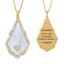 Yesterday Today Always Personalized Teardrop Pendant 6895 0013 a main