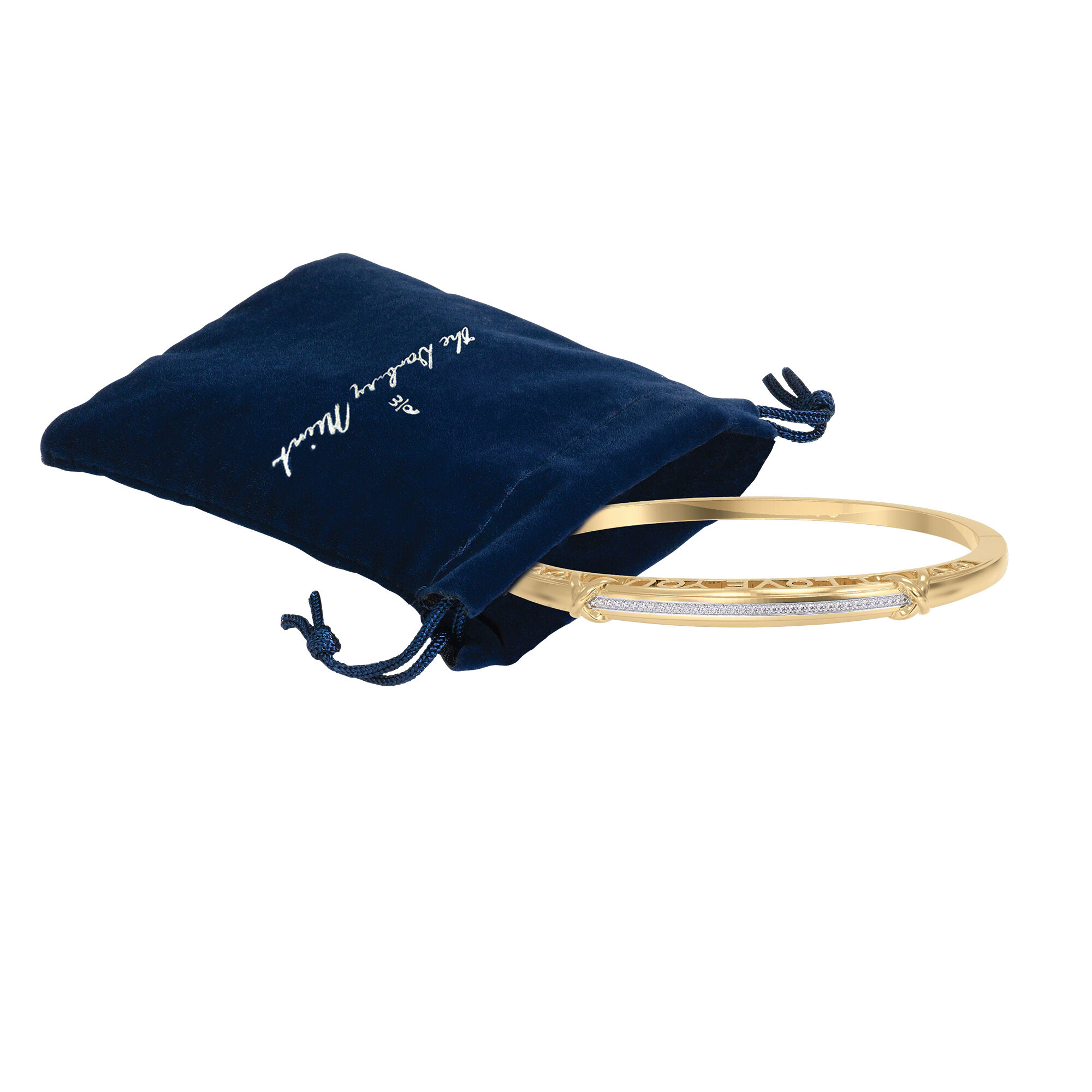 I Love You Diamond Kiss Bangle 10100 0016 g gift pouch