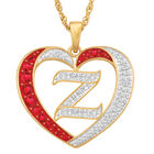 Personalized Diamond Heart Pendant 2300 0011 z initial Z