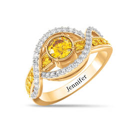 Birthstone Wave Ring 11175 0014 k november