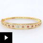 I Love You Ruby & Diamond Bangle, , video-thumb