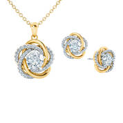 Perfectly Paired Love Knot Pendant with FREE Matching Earrings 4922 0015 a main