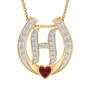 Diamond Initial Horseshoe Pendant 11352 0019 h initial