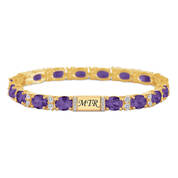 Birthstone & Diamond Tennis Bracelet 12017 0014 b february