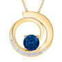Genuine Birthstone & Diamond Swirl Pendant, Birthstone Galaxy Pendant 11165 0016 i september
