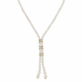 Three Kisses Pearl  Diamond Necklace 6371 001 6 1