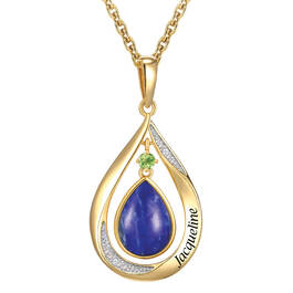 Genuine Birthstone Lapis Diamond Pendant 11260 0010 h august