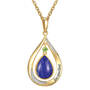 Personalized Genuine Birthstone, Lapis & Diamond Pendant, Genuine Birthstone Lapis Diamond Pendant 11260 0010 h august