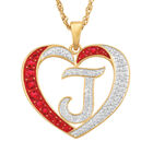 For My Daughter Diamond Initial Heart Pendant 10119 0015 a j initial