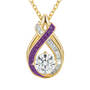 Birthstone Swirl Pendant with Free Matching Earrings 12210 0027 b february