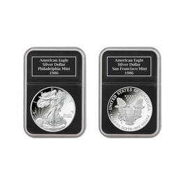 Silver Eagle First year of Issue Coin set 11812 0039 b showpack