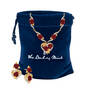 A Dozen Roses Heart Necklace Earring Set 10244 0013 g gift pouch